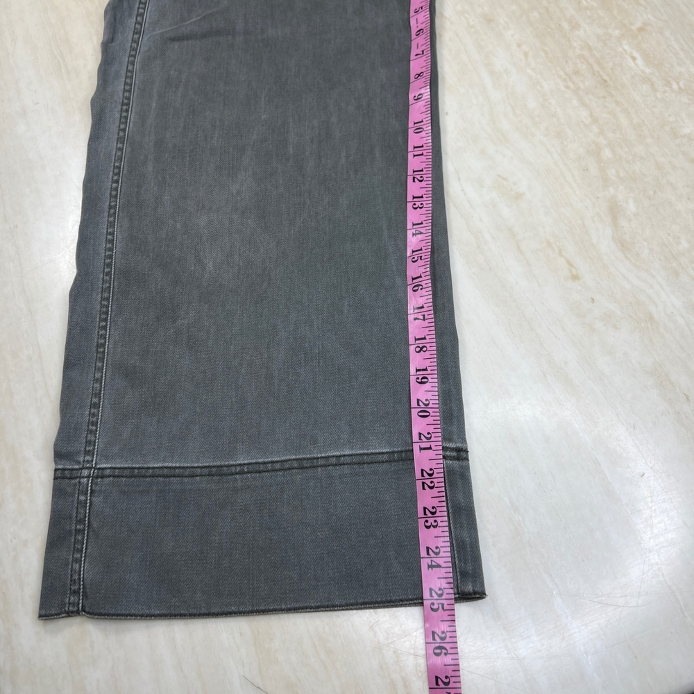 GAP Womens Size 4 Gray Wide Leg Crop High Rise Patch Pocket Denim Pants A36 - Picture 11 of 13